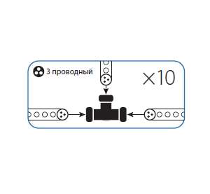 коннектор "t"-образный для дюралайта 3w 13мм (уп.10шт) космос koc-dl-3w13-ct от BTSprom.by