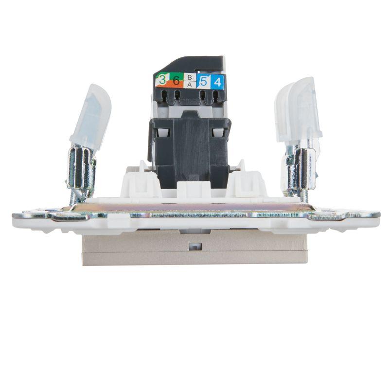  Розетка компьютерная RJ45 кат.5E SKANDY SK-K01Sh шампань IEK SK-K10-1-K37 фото в каталоге от BTSprom.by