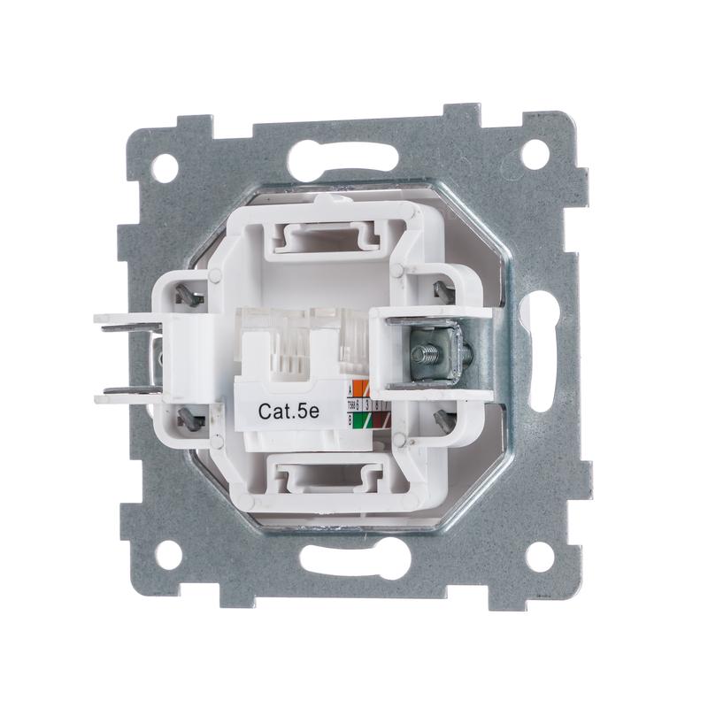  Розетка компьютерная 1-м Мария РК1-455 RJ45 кат.5E механизм бел. Кунцево 110022 фото в каталоге от BTSprom.by