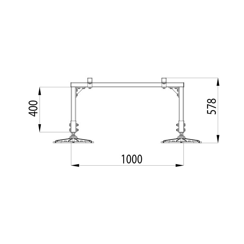  Конструкция опорная для установки оборудования TECHNORAPTOR FOOT 1000х1000 HD КМ TR0207 фото в каталоге от BTSprom.by