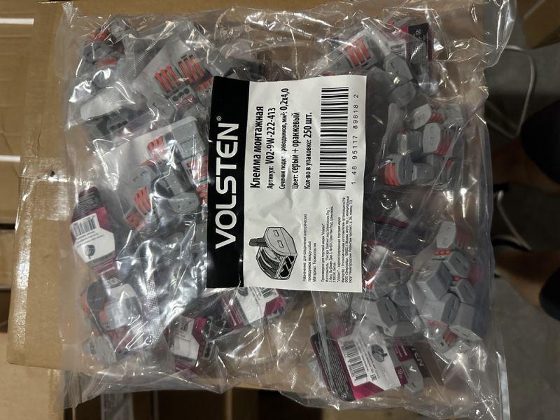  Клемма строительно-монтажная СМК 3 пр. до 4мм 32А 450 В 10шт V02-9W-222-413 сер. Volsten 15220 фото в каталоге от BTSprom.by