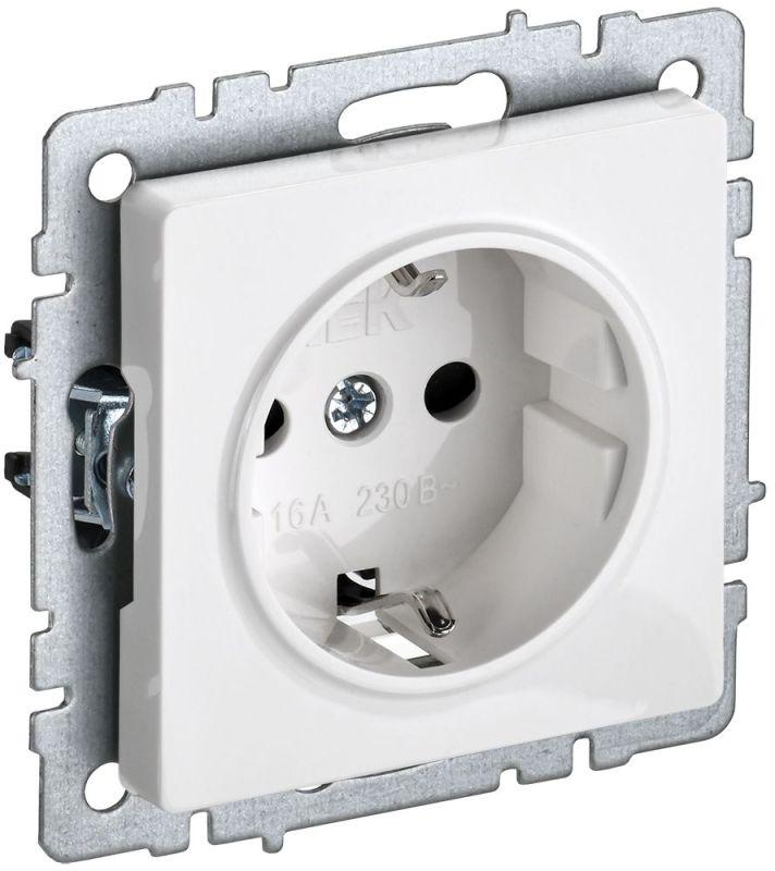 розетка btrite рс14-1-0-брб 16а с заземл. бел. iek br-r14-16-k01-pro от BTSprom.by