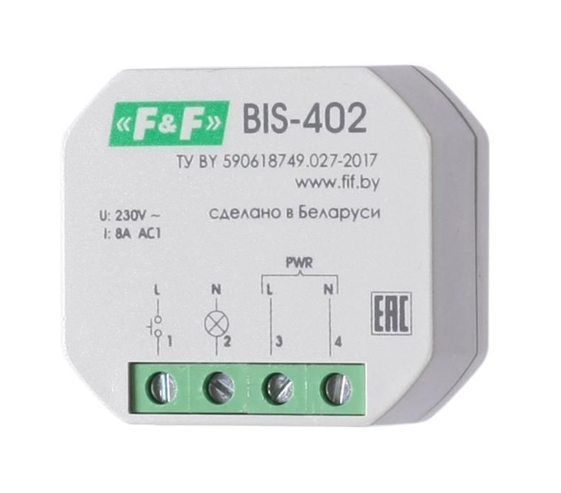 реле импульсное bis-402 (для установки в монтажную коробку 230в 8а 1z ip40) f&f ea01.005.002 от BTSprom.by