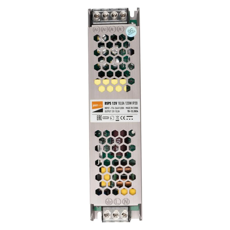 блок питания для светодиодной ленты 120вт 10а 12в ip20 bsps метал. jazzway 5013902 от BTSprom.by