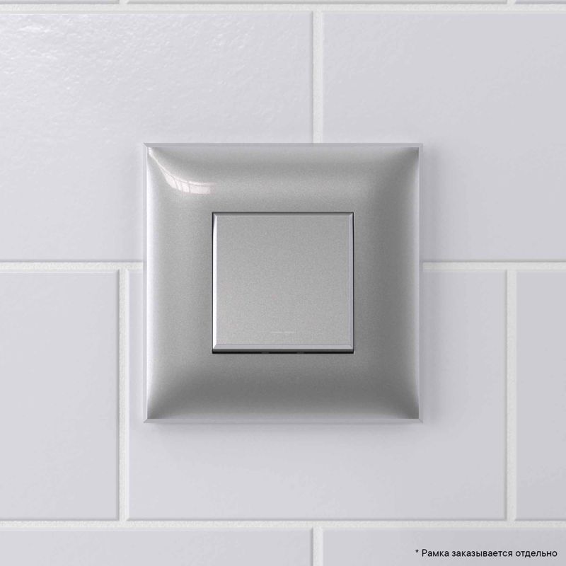  Переключатель 1-кл. 2мод. СП Avanti "Закаленная сталь" 16А сер. DKC 4404113 фото в каталоге от BTSprom.by