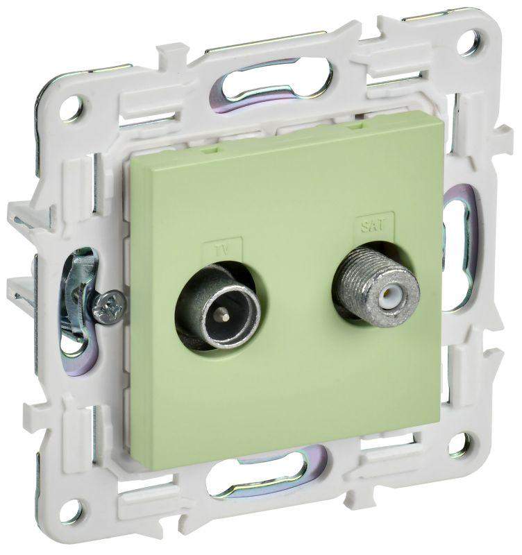 розетка двойная tv+sat skandy sk-a13g мятный iek sk-af20-o-k06 от BTSprom.by