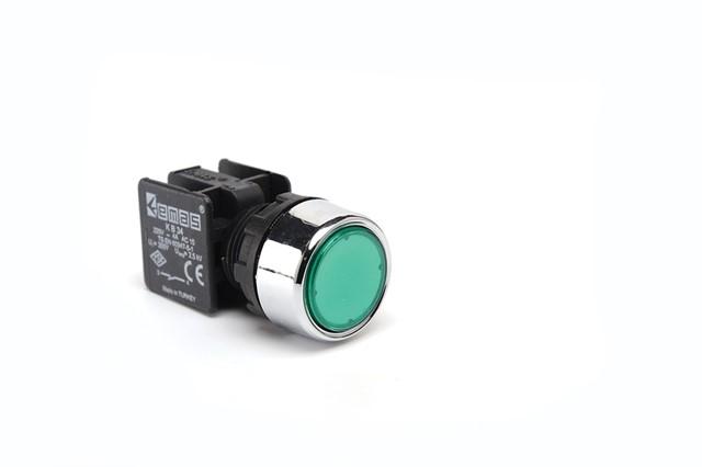 кнопка (1но) зел. emas kb34dy от BTSprom.by