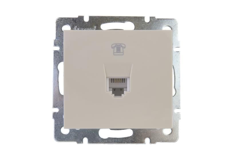 розетка телефонная rain rj11 евро стандарт механизм крем. lezard 703-0388-137 от BTSprom.by