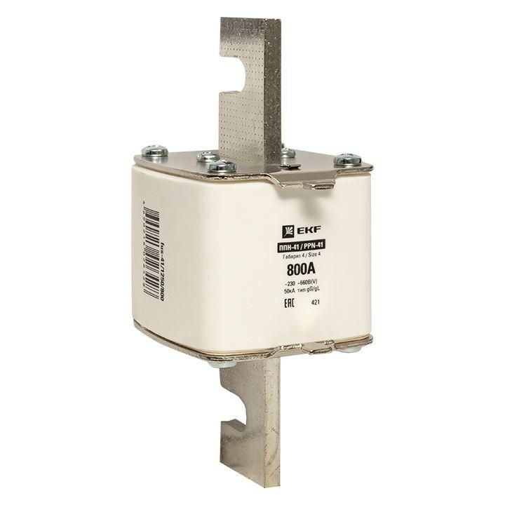 вставка плавкая ппн-41 1250/800а габарит 4 proxima ekf fus-41/1250/800 от BTSprom.by