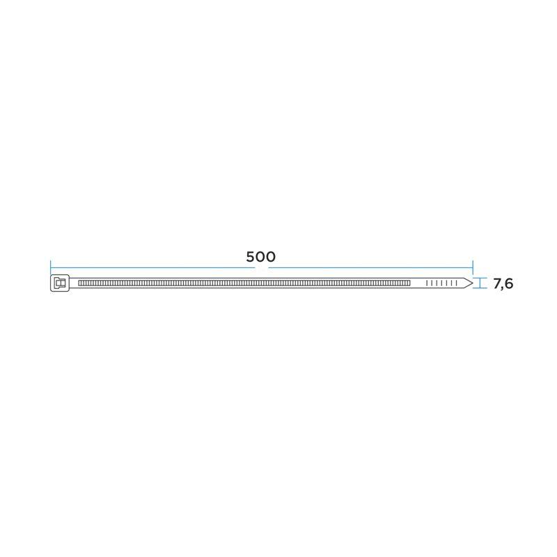 хомут кабельный 7.6х500 тройной замок нейл. черн. (уп.100шт) rexant 67-0503 от BTSprom.by