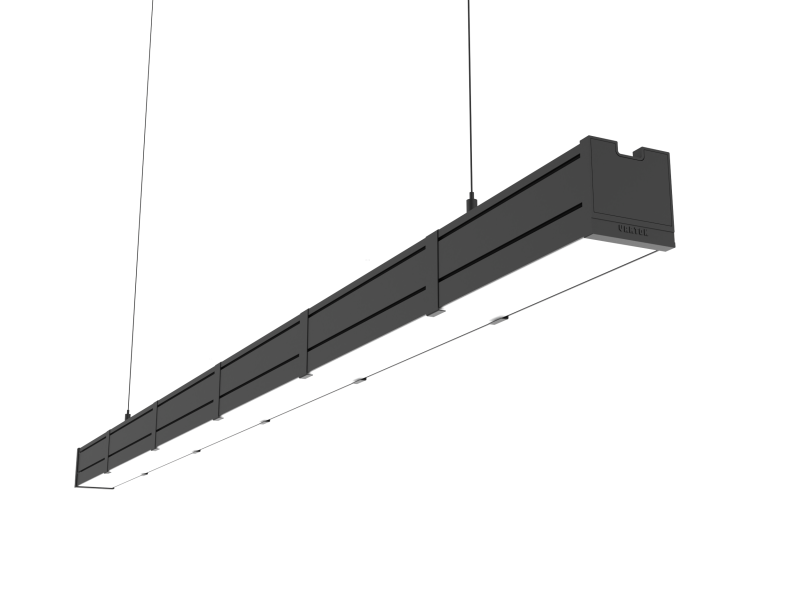 светильник светодиодный mercury pro gl 1516х66х68 73вт 4000к cri90 подвесной/накладной рассеив. опал закал. стекло ral9005 черн. муар с декоративным проводом 2м и комплектом подвесов 2м varton v1-r0-9r258-31gop-5407340 от BTSprom.by