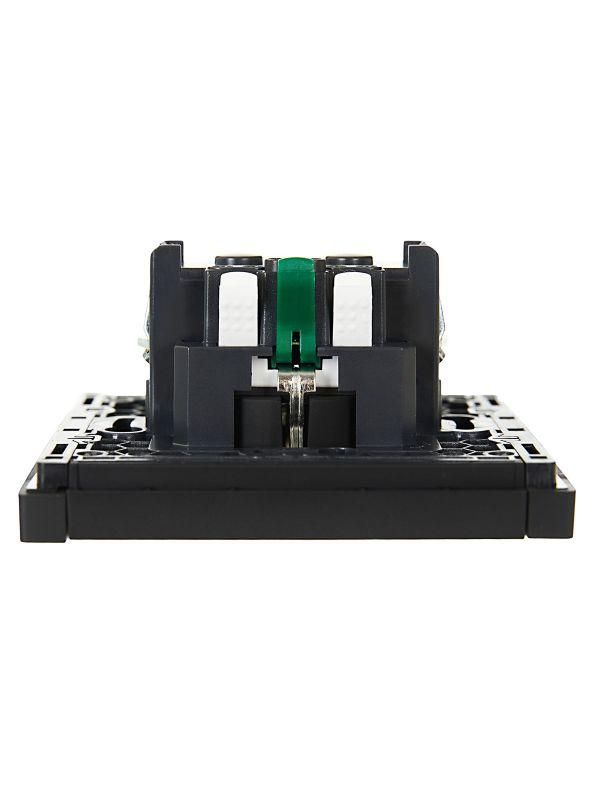  Розетка СП FORTE&PIANO FP114 16А с заземл. без защ. шторок безвинт. крепл. черн. IEK FP-R11-16-1-K02 фото в каталоге от BTSprom.by