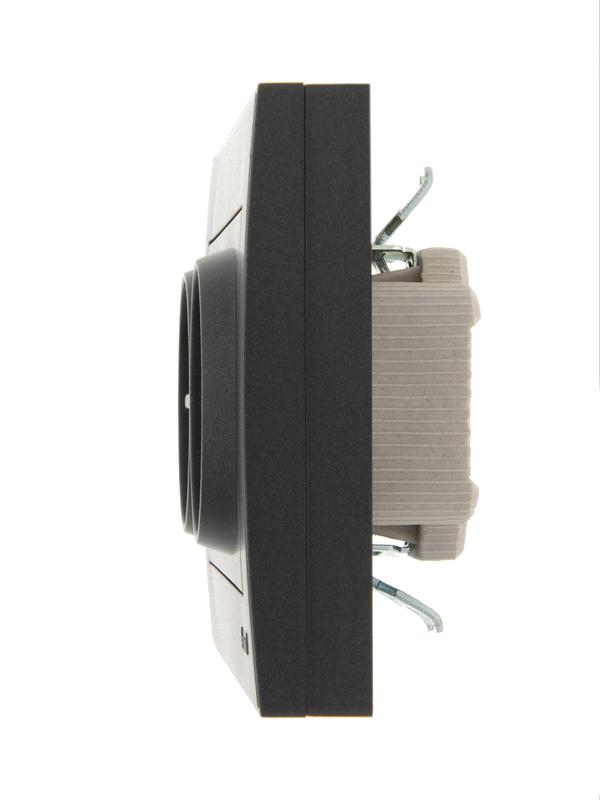  Розетка 2-м Rain с заземл. керамика матов. черн. графит LEZARD 703-4141-127 фото в каталоге от BTSprom.by