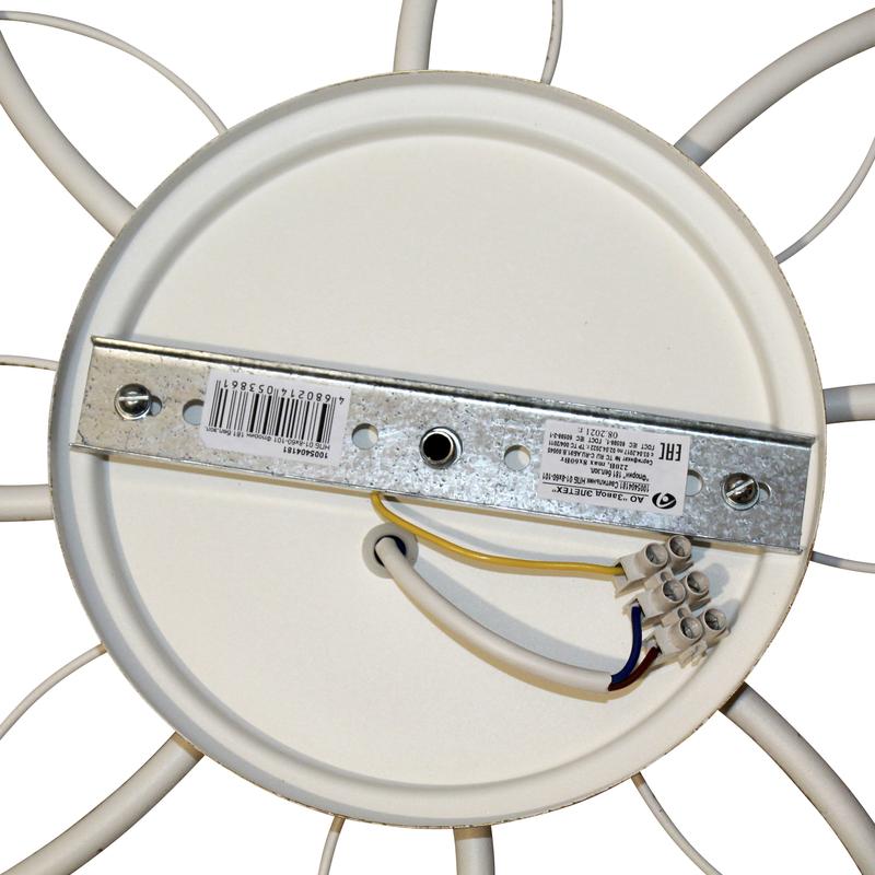  Светильник "Флорин" 181 (Плафон 62333) НПБ 01-8х60-101 Е14 (ИМ) потолочный бел./зол. Элетех 1005405016 фото в каталоге от BTSprom.by