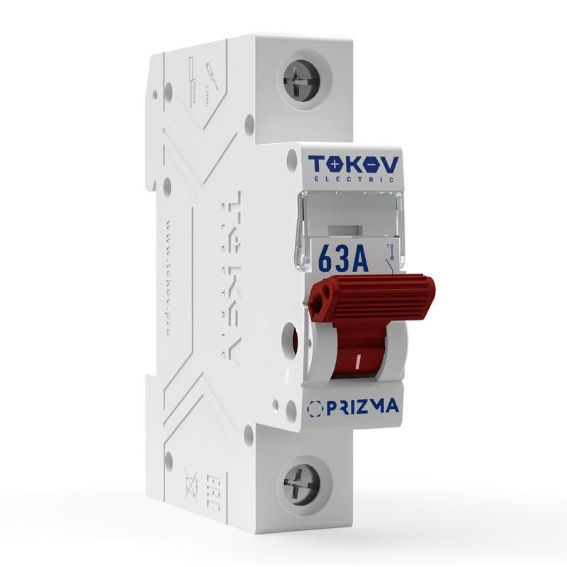 выключатель нагрузки модульный 1п 63а tokov electric tke-pz60-mdsi-1-63 от BTSprom.by
