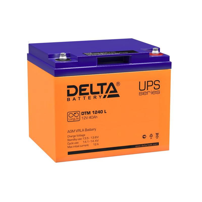 аккумулятор ups 12в 40а.ч dtm 1240 l delta 4614010640008 от BTSprom.by