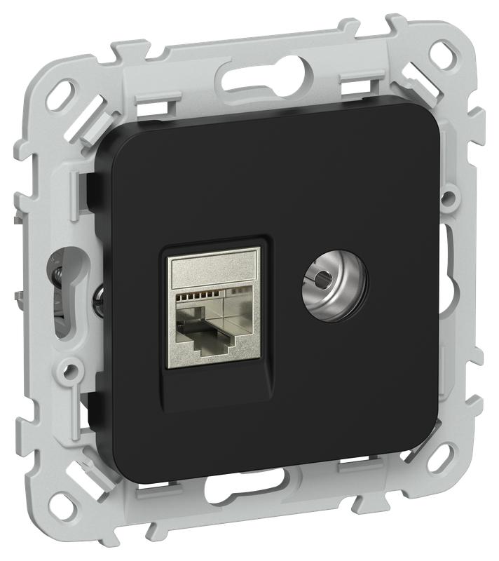 розетка 2-м сп flite рктв6-2-1-флч rj45/tv кат.6 stp механизм черн. iek fi-ak21-2-k02 от BTSprom.by