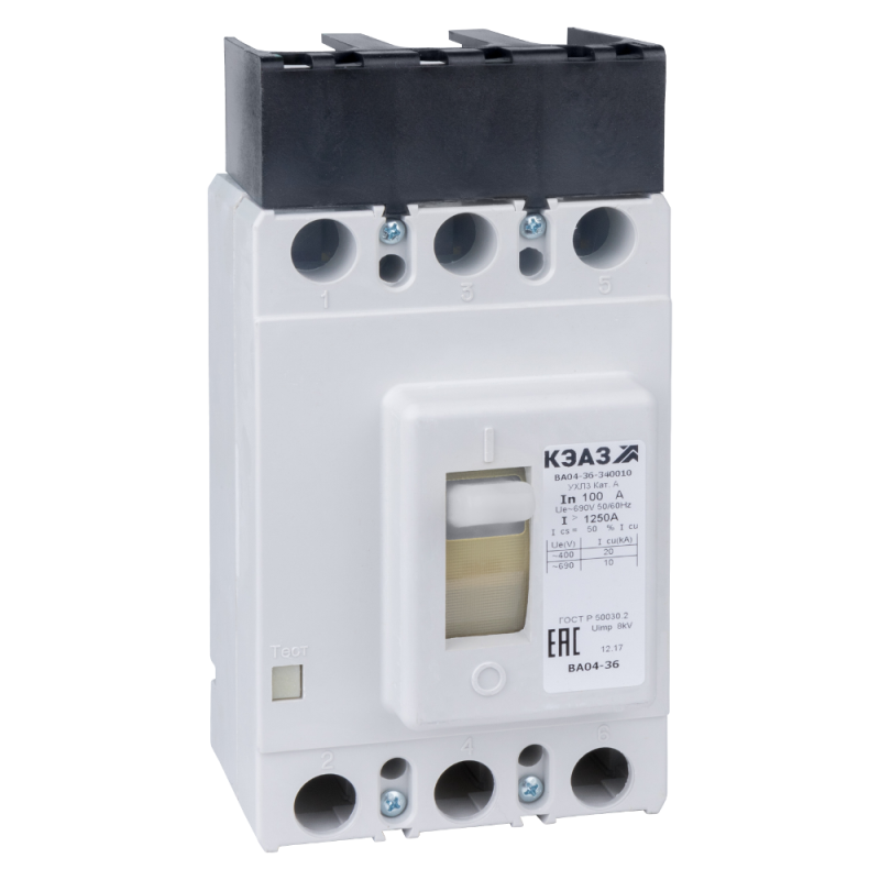 выключатель автоматический 3п 200а 2000im 20ка ва04-36-340010 ухл3 690в ac (техпредписание) кэаз 250421 от BTSprom.by