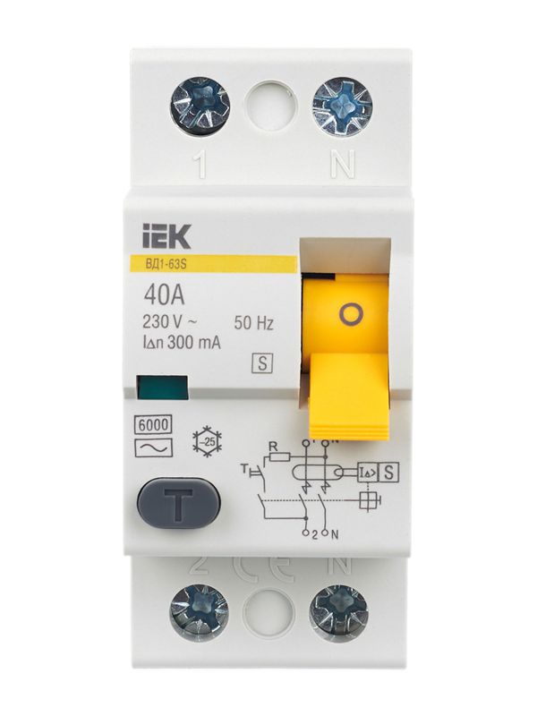  Выключатель дифференциального тока (УЗО) 2п 40А 300мА тип ACS ВД1-63S KARAT IEK MDV12-2-040-300 фото в каталоге от BTSprom.by