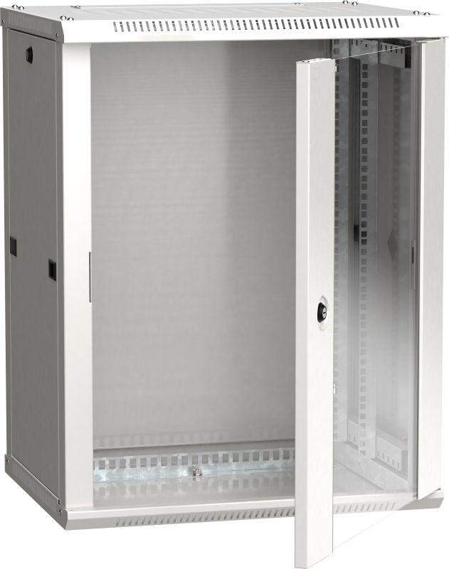 шкаф 19 дюйм linea w 18u 600х450мм настен. стекл. дверь ral7035 itk lwr3-18u64-gf от BTSprom.by