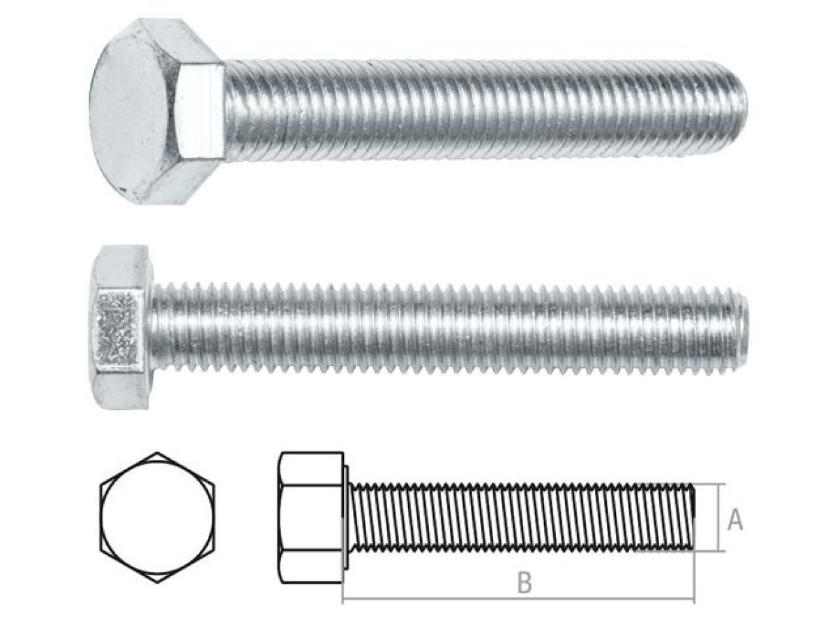 болт м12х20 мм шестигр., цинк, кл.пр. 8.8, din 933 (20 шт в карт. уп.) starfix smc1-76587-20 от BTSprom.by