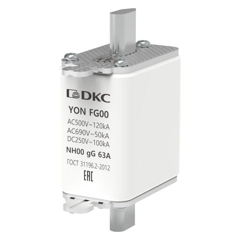 предохранитель yon ножевого типа fg00 с одинарной индикацией 63а dkc 1fg00-0063 от BTSprom.by