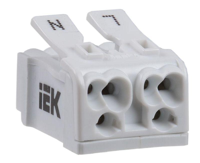 клемма пружинная соединительная ксп2-l+n iek ukz-b06-2p-f0-e0-10 от BTSprom.by