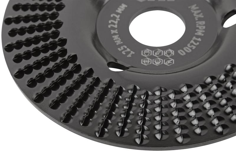  Диск обдирочный по дереву наклонный посадочный диаметр 22.2мм 125мм средняя насечка FIT 39525 фото в каталоге от BTSprom.by