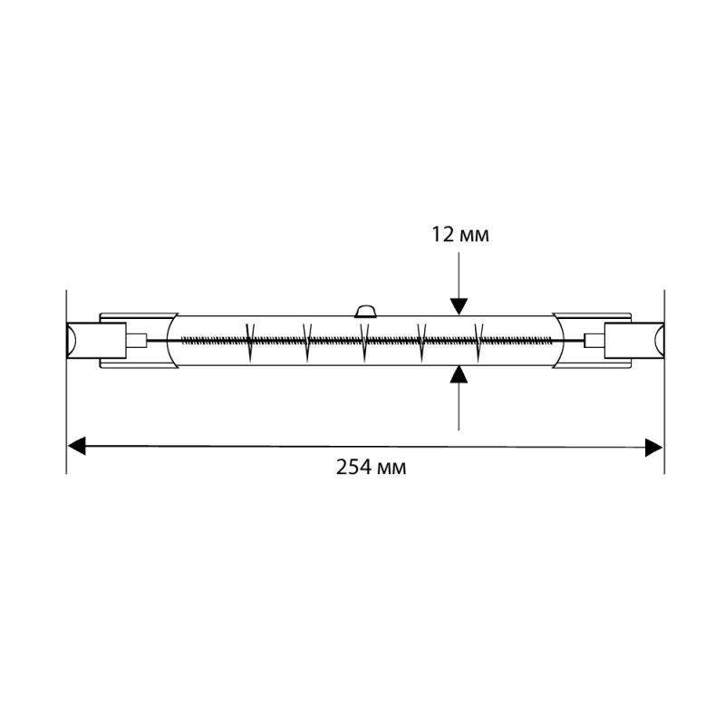 Лампа галогенная J254 1500Вт линейная R7s 3000К 240В лин. 254мм Camelion 2939 фото в каталоге от BTSprom.by