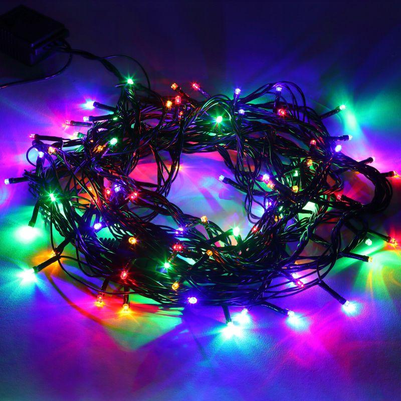 гирлянда светодиодная "нить" 10м 100led 8 режимов зел. пр. 220в ip20 мультиколор эра б0041893 от BTSprom.by
