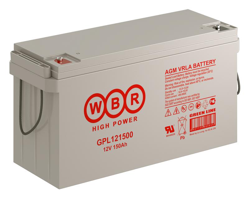 Аккумулятор 12В 150А.ч WBR GPL121500 WBR фото в каталоге от BTSprom.by