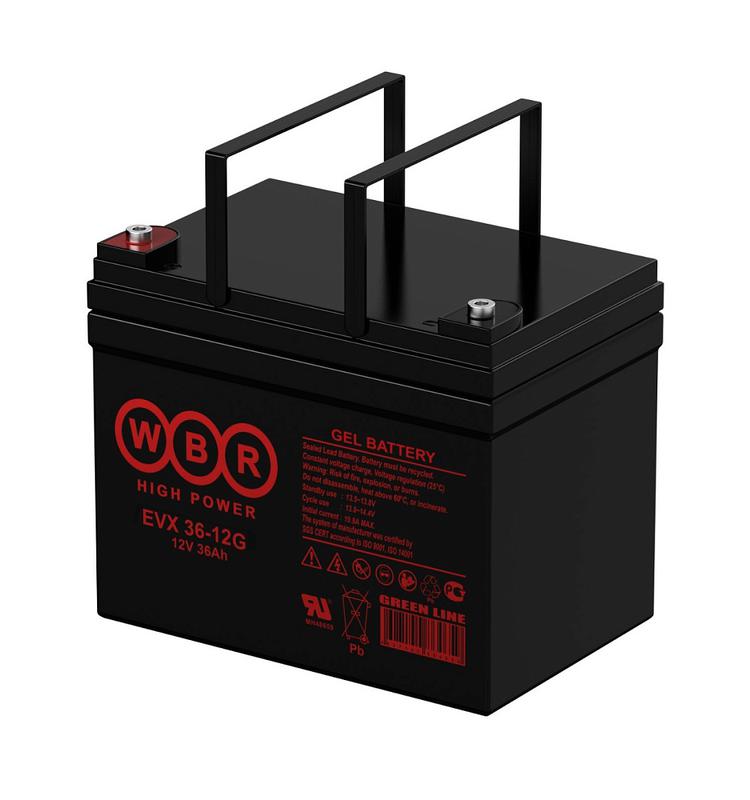 аккумулятор тяговый 12в 36а.ч wbr evx36-12g wbr от BTSprom.by