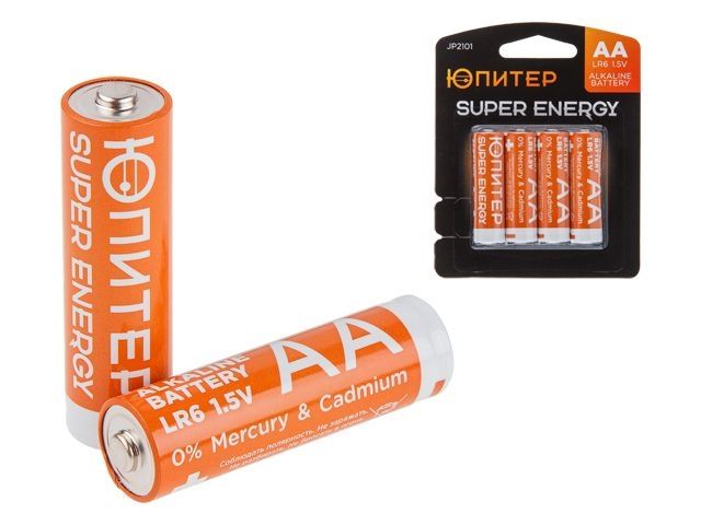 батарейка aa lr6 1,5v alkaline 4шт. юпитер jp2101 от BTSprom.by