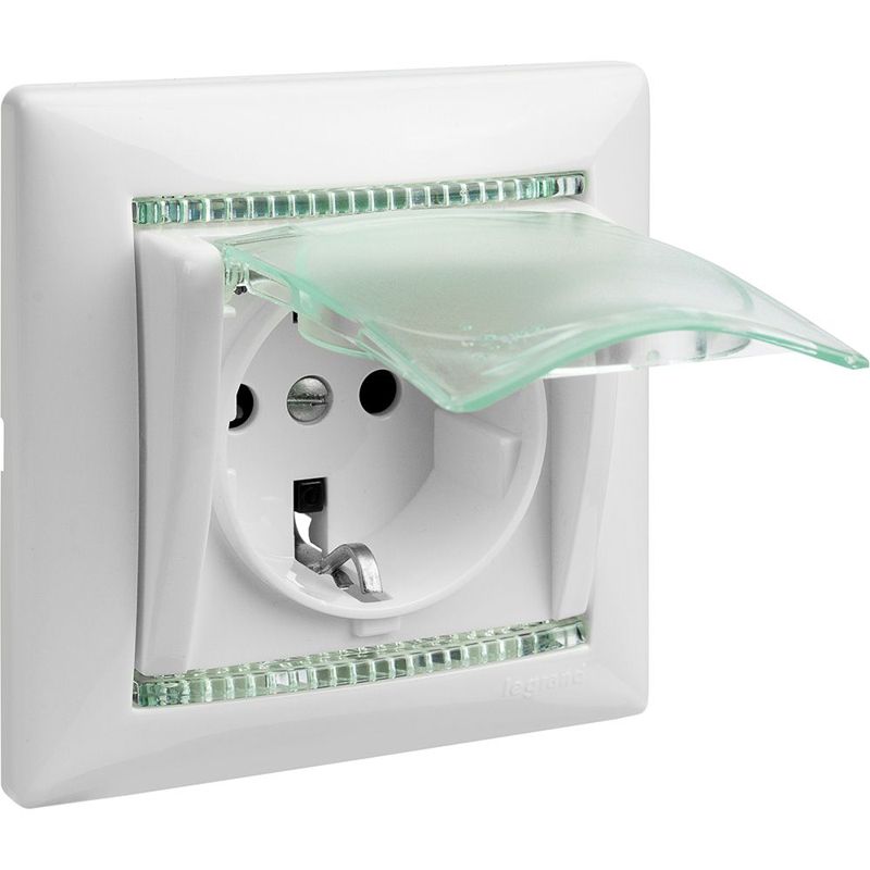  Розетка 1-м СП Valena 16А IP44 2P+E с заземл. защ. шторки с крышкой немецк. стандарт механизм бел. IEK 774220 фото в каталоге от BTSprom.by