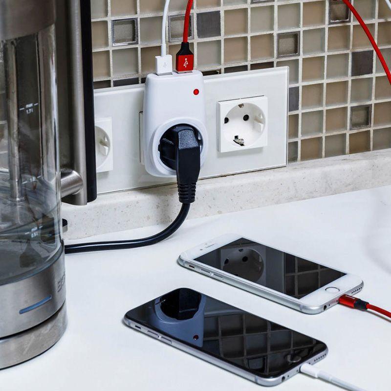  Адаптер питания 220В + 2 USB RX-17 Rexant 11-6017 фото в каталоге от BTSprom.by