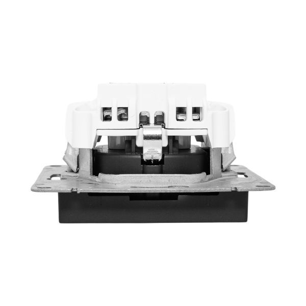  Розетка СП Эпика 16А с заземл. без защ. шторок механизм черн. EKF UP1-SOB-110 фото в каталоге от BTSprom.by