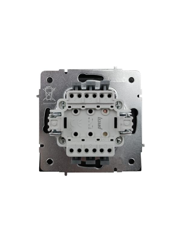  Выключатель 1-кл. СП ZIMA IP20 10А безвинт. зажим черн. бархат LEZARD 704-4288-100QC фото в каталоге от BTSprom.by