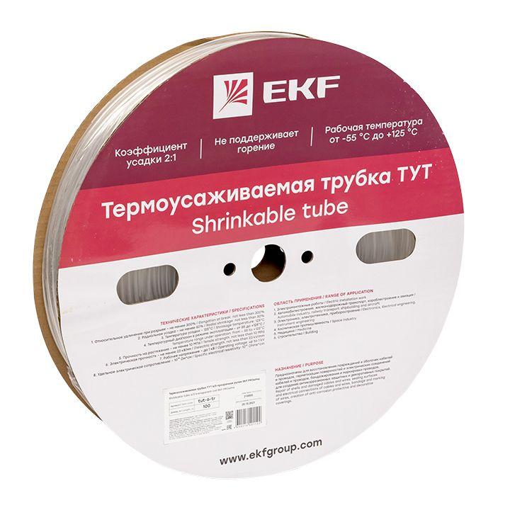 трубка термоусадочная тут 6/3 прозр. (уп.100м) proxima ekf tut-6-tr от BTSprom.by