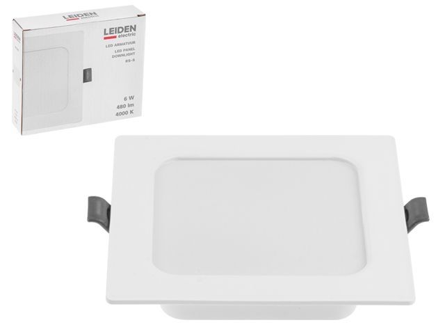 светильник светодиодный встраиваемый квадрат 6 вт 4000к, ip44 rs-s leiden electric (120*120 мм) 807005 от BTSprom.by