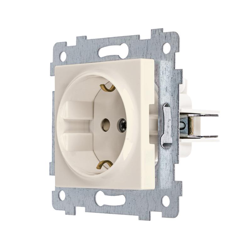  Розетка 1-м СП Аксиома РС16-454 16А IP20 с заземл. защ. шторки механизм сл. кость Кунцево 122003 фото в каталоге от BTSprom.by