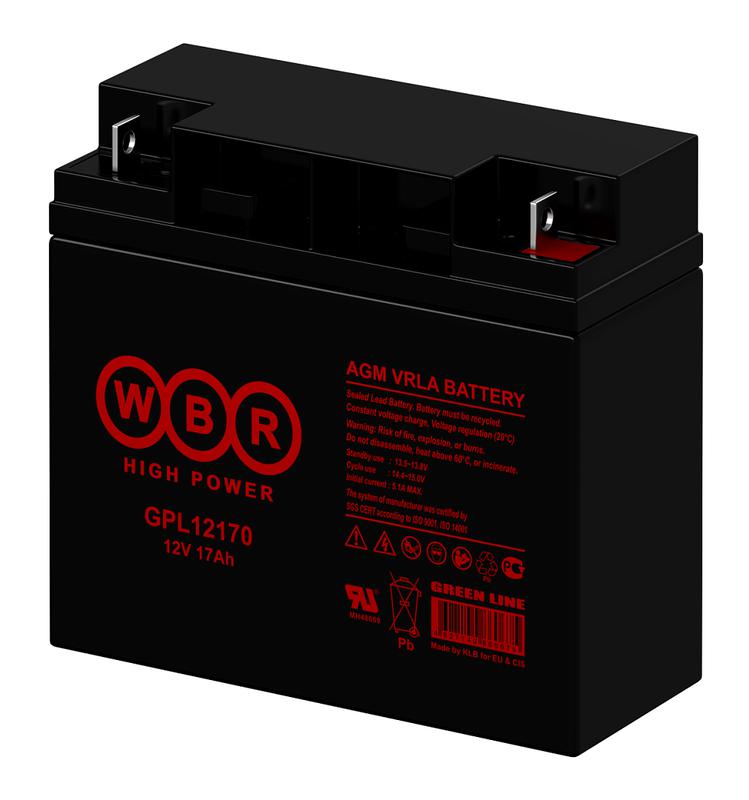  Аккумулятор 12В 17А.ч WBR GPL12170 WBR фото в каталоге от BTSprom.by