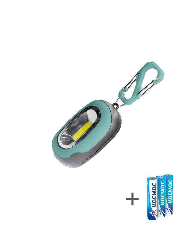 фонарь-брелок походный кемпинг 1вт cob led 3xaaa (r03) корпус abs-пластик магнит на корпусе карабин космос koc206b от BTSprom.by