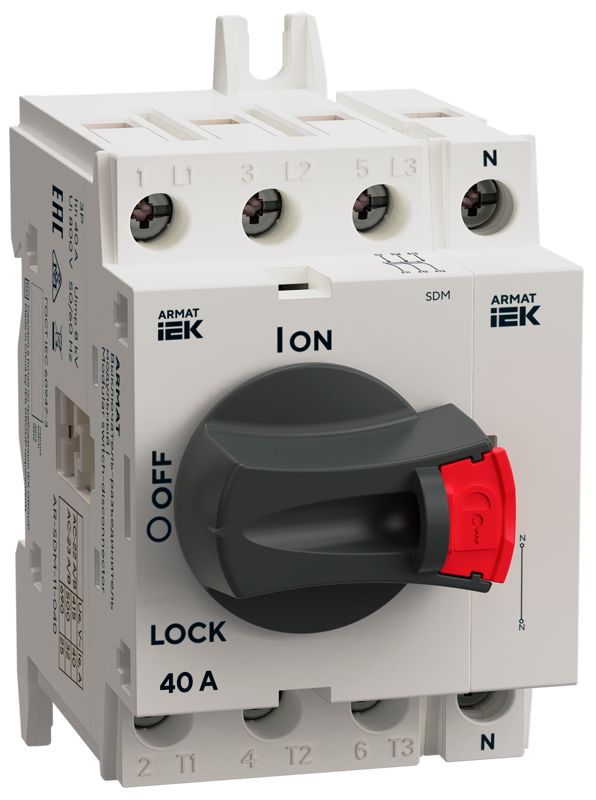 полюс нейтральный для sdm 40а armat iek ar-sdm-aux-anp-040 от BTSprom.by