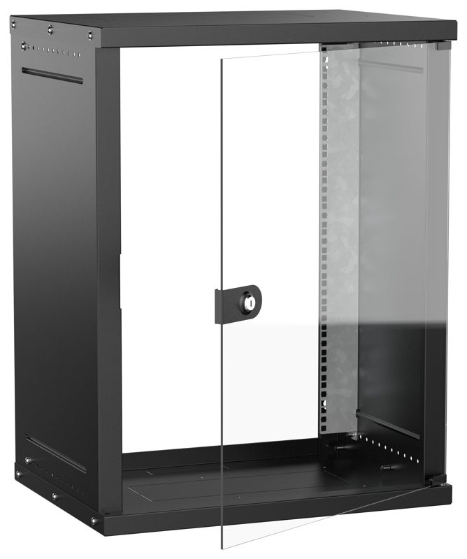 шкаф настенный 15u 600х450мм дверь стеклян. черн. generica lwe5-15u64-gf-g от BTSprom.by