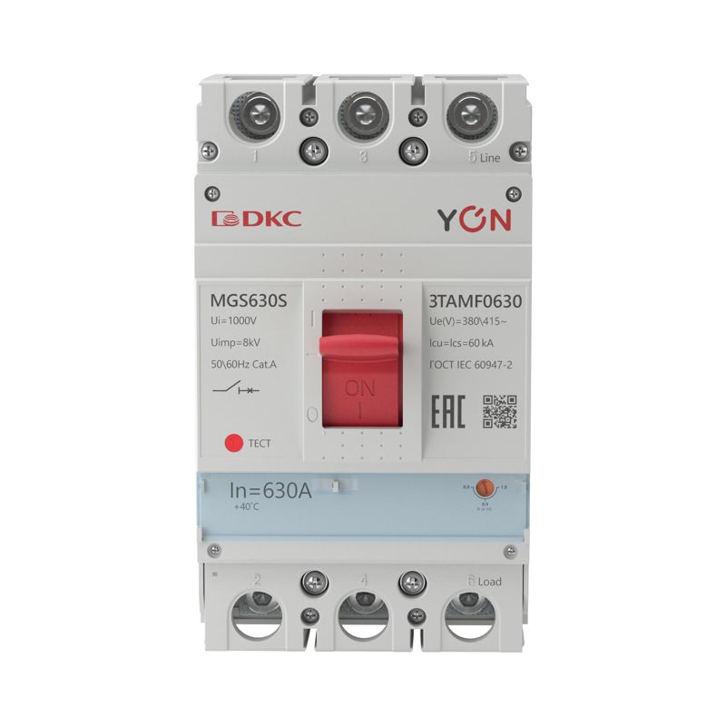  Выключатель автоматический MGS630 3P 504-630A 60kA YON MGS630S-3TAMF0630 фото в каталоге от BTSprom.by