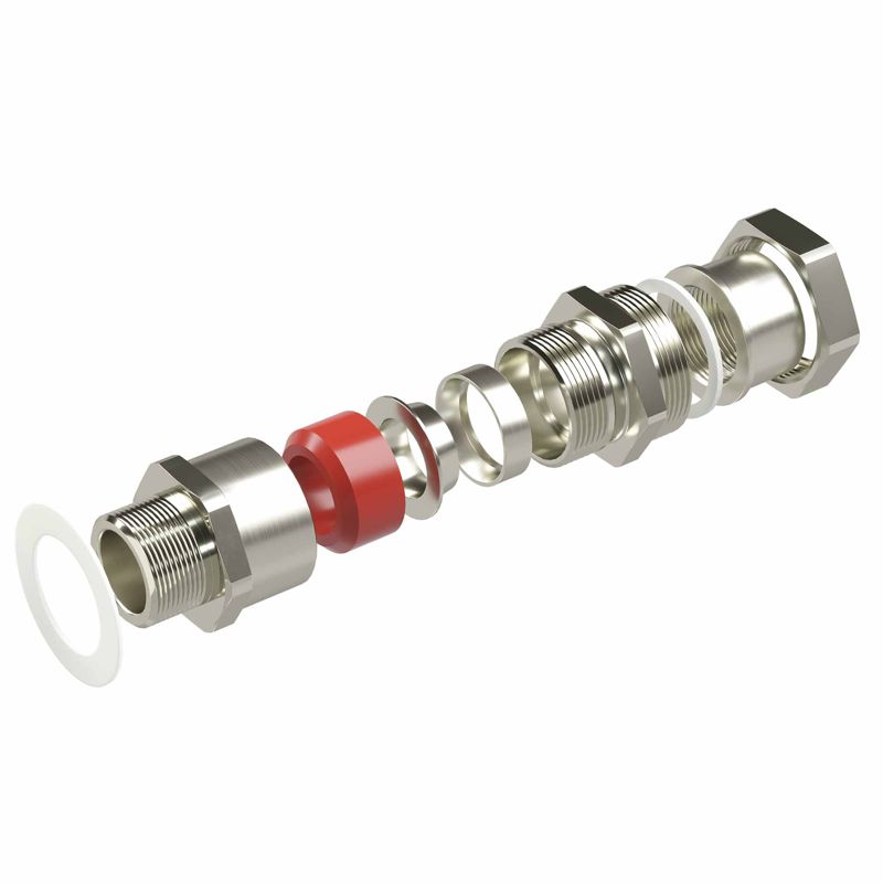  Ввод кабельный взрывозащ. универс. КАЕС для бронир. и небронир. кабеля М32х1.5 d17.8-25мм присоединит. резьба М32х1.5 IP66/68 никелир. латунь DKC KAEC4MHK фото в каталоге от BTSprom.by