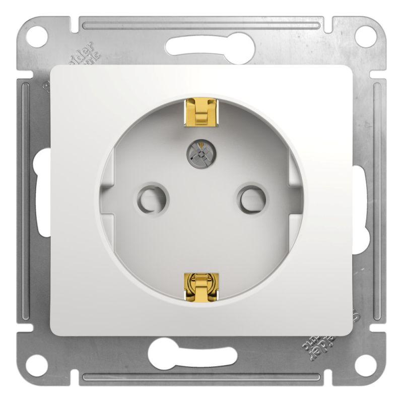 розетка 1-м сп glossa 16а ip20 с заземл. защ. шторки механизм бел. se gsl000145 от BTSprom.by
