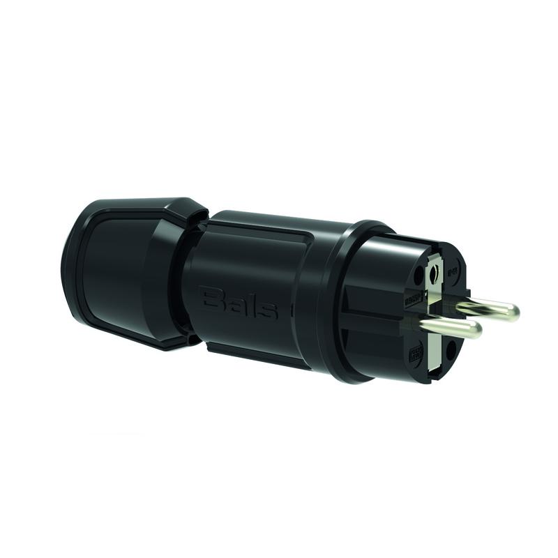 вилка schuko 16а 3п 2p+e 250в ip44 multi-grip черн. bals 7372 от BTSprom.by