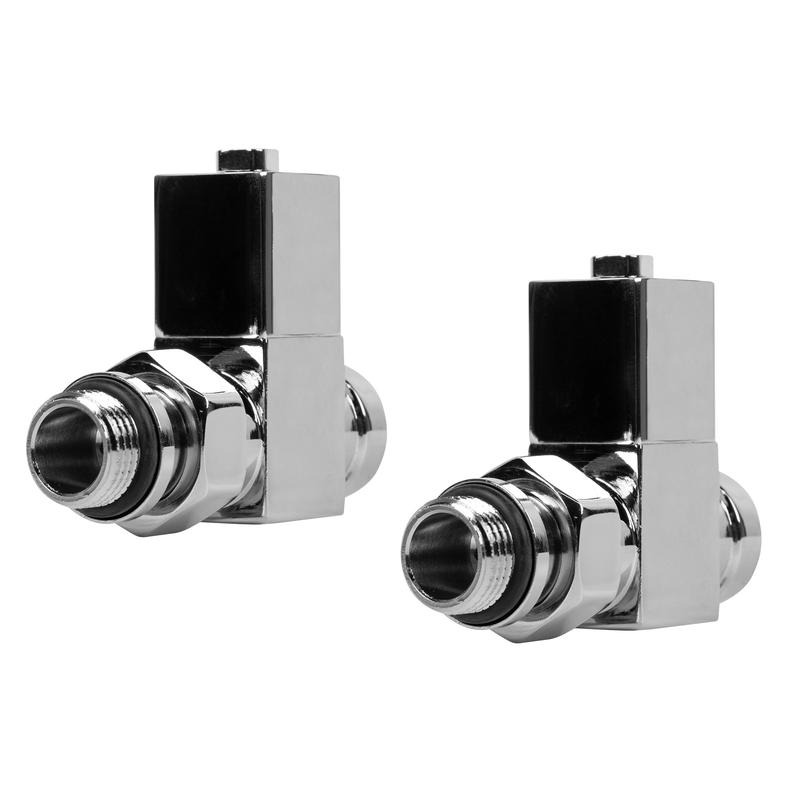  Набор дизайн-вентилей CUBE прямой 1/2дюйм хром Royal Thermo НС-1193189 фото в каталоге от BTSprom.by