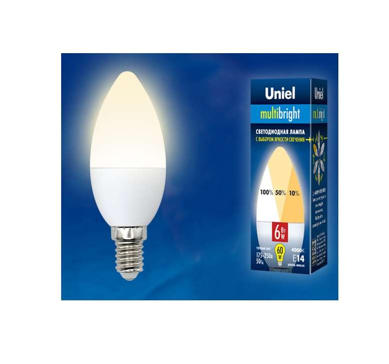 лампа светодиодная led-a60-10w/ww/e27/fr/mb plm11wh multibright 10вт грушевидная матовая 3000к тепл. бел. e27 100-50-10 (упак. картон) uniel ul-00002371 от BTSprom.by
